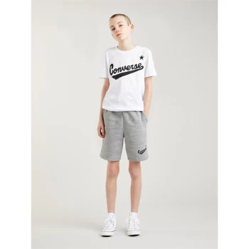 image of Converse Nova Short Sleeve T Shirt Junior Boys - White