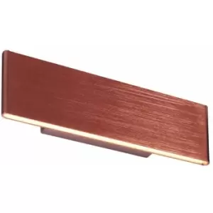 Image of Wall Light Brushed Copper & Frosted Acrylic 2 x 5.5W LED Bulb Included