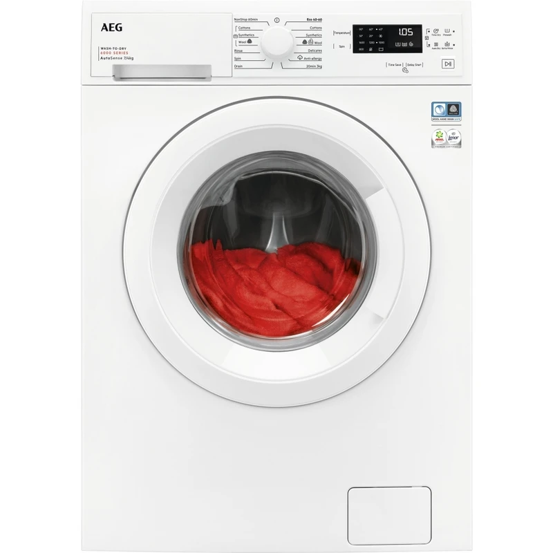 Image of AEG 6000 Series AutoSense LWX60746B 7Kg/4Kg 1600RPM Washer Dryer