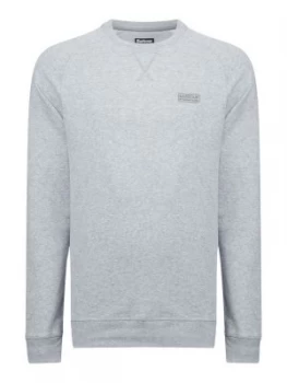 image of Mens Barbour Essential Crew Neck Sweat Grey Marl