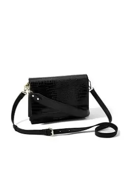 Image of Katie Loxton Croc Orla Crossbody Bag, Black, Women