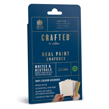 Image of CRAFTED by Crown 100% Accurate Pure Paint Testers White & Neutral Colour Families 8 Pack