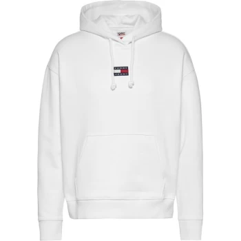 image of Tommy Jeans Tjw Tommy Center Badge Hoodie - White YBR