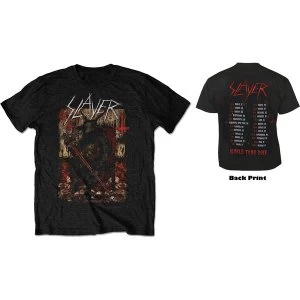 image of Slayer - Hellthrone European Tour 2018 Mens Large T-Shirt - Black