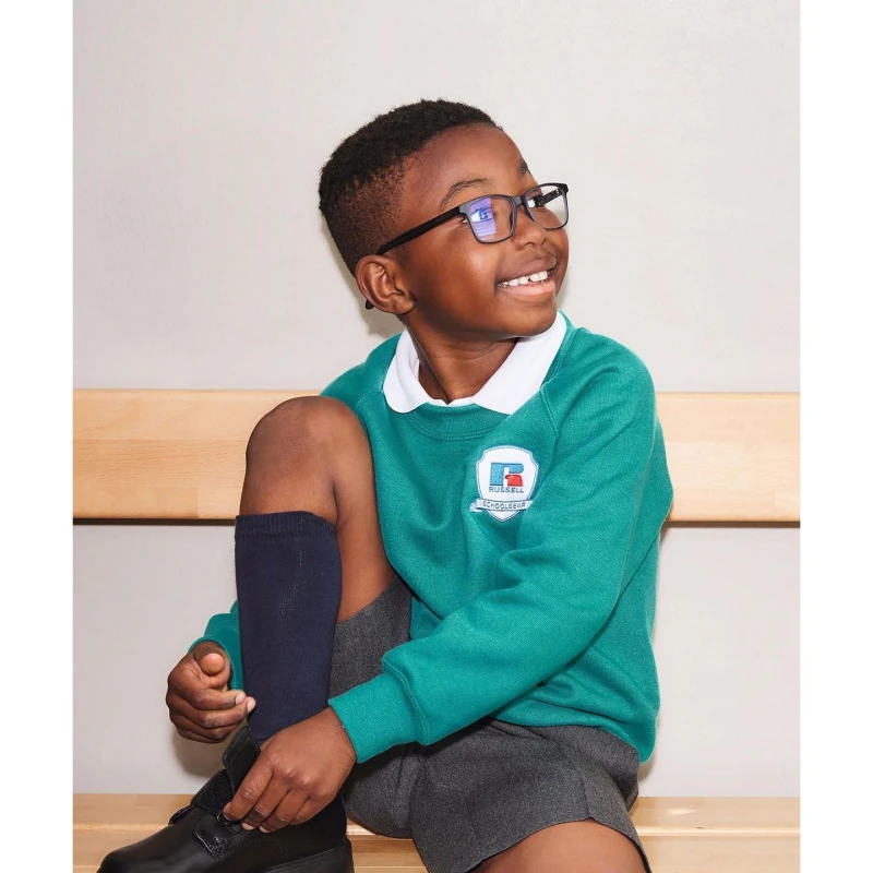 Image of JERZEES Raglan Sweatshirt in Bottle Green Size: 1-2 Years Bottle Green Unisex 1-2 Years