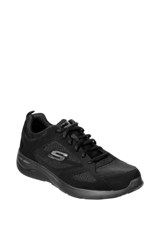 Image of Skechers Dynamight 2.0 Lace Up Memory Foam Trainer Black
