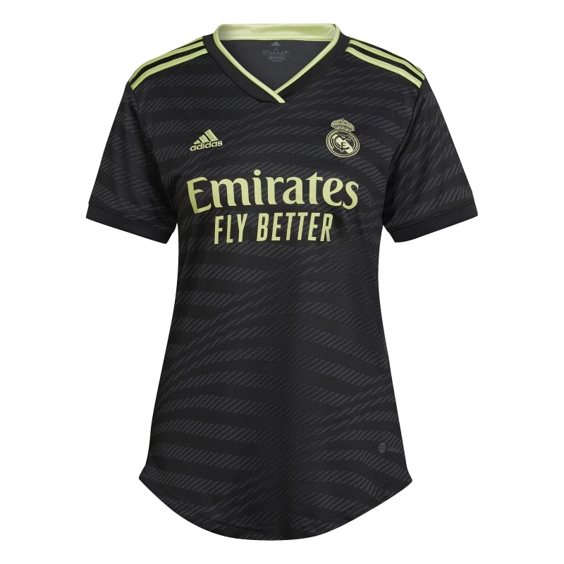 Image of adidas Real Madrid Third Shirt 2022 2023 Womens - Black XS