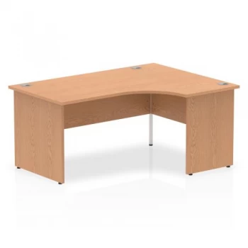 Image of Impulse Panel End 1600 Right Hand Crescent Desk Oak