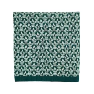 image of Ted Baker Wave Geo Throw, Sage & Basil