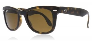 Ray-Ban Folding Sunglasses Light Havana 710/57 Polariserade 50mm