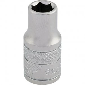 Image of Draper 1/4" Drive Satin Finish Hexagon Socket Metric 1/4" 6mm