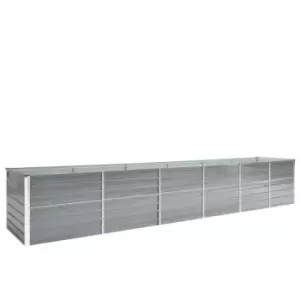 image of Garden Raised Bed Galvanised Steel 480x80x77cm Grey Vidaxl Grey