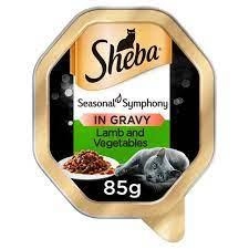 image of Sheba Fine Recipes Tray Lamb and Vegetables Adult Wet Cat Food 85g