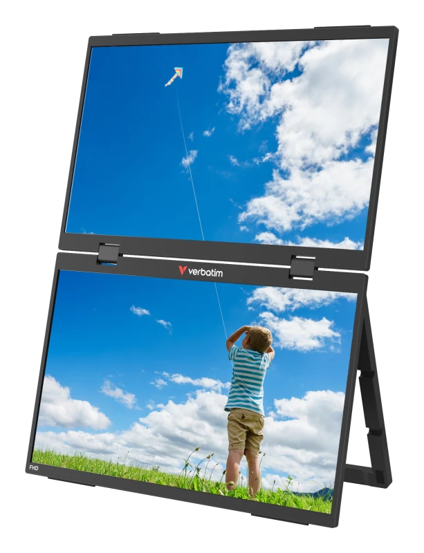 Image of Verbatim Portable 15.6" FHD Dual Monitor Essentials