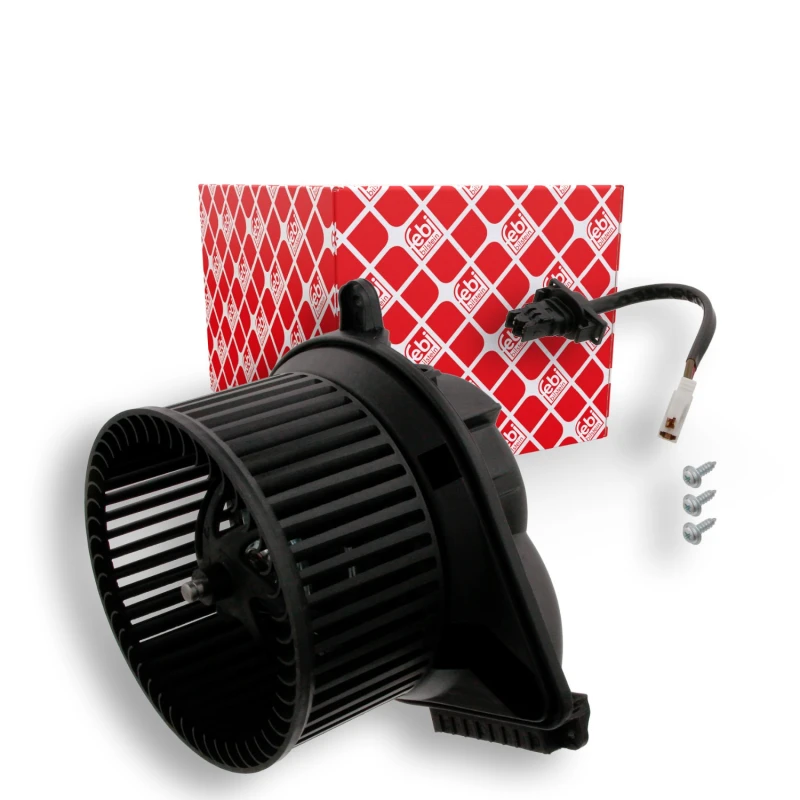 Image of FEBI BILSTEIN 34594 Blower Motor for left-hand drive vehicles, with electric motor, with cable Interior Blower (2669)