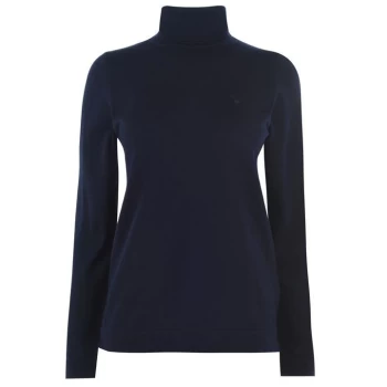 image of Gant Merino Turtle Neck Jumper - Blue