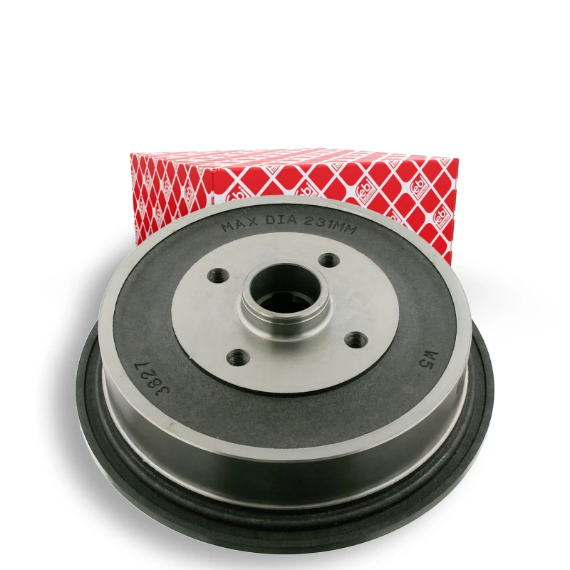 Image of FEBI BILSTEIN 14059 Brake Drum Rear Axle, without wheel bearing Brake Drum (123)