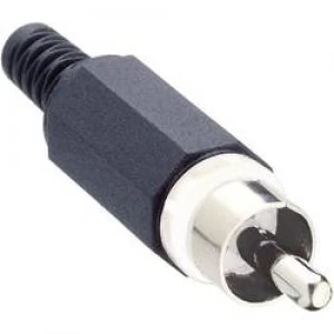 Image of RCA connector Plug straight Number of pins 2 White Lumberg XSTO 1