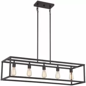 Image of Loops - 5 Bulb Chandelier Hanging Pendant LIght Western Bronze LED E27 60W Bulb