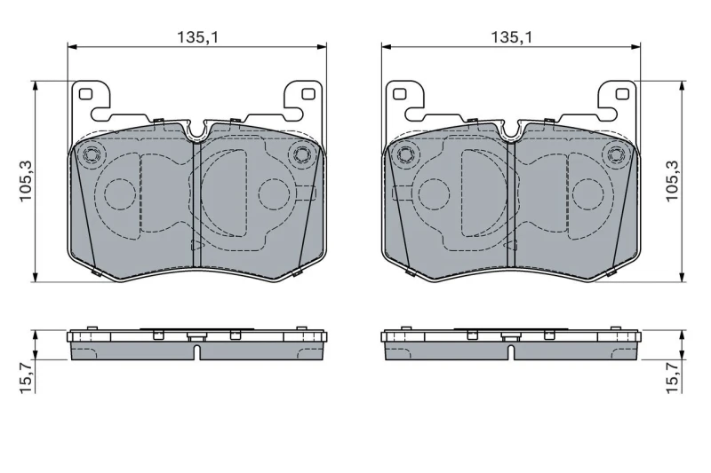 Image of Bosch 0 986 460 156 Brake pad set Low-Metallic Brake Pad Set,disc brake (402)