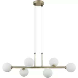 Italux Lighting - Italux Olbia Modern 6 Light Bar Pendant Ceiling Light, G9