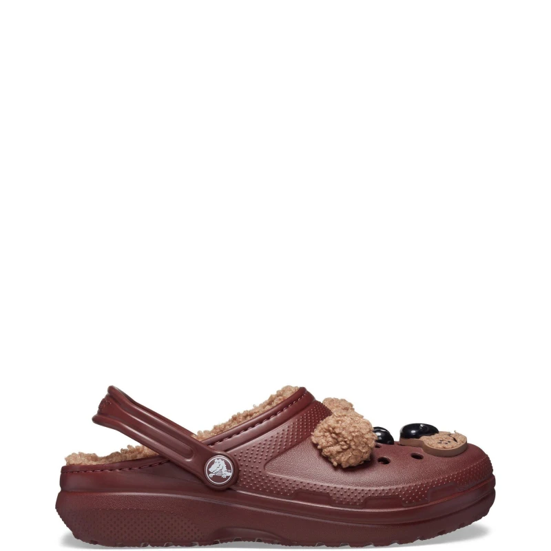 Image of Crocs Kids Toddler Classic Lined I AM Brown Bear Clogs Dark Clay C10