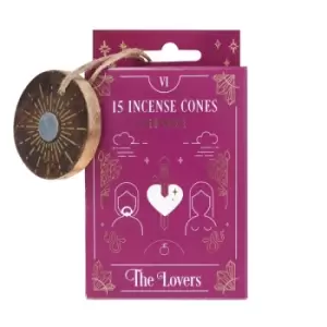 image of The Lovers Tarot Red Rose Incense Cones