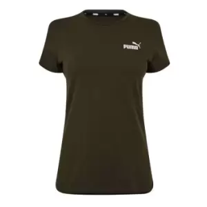 image of Puma Small Logo T Shirt Ladies - Green