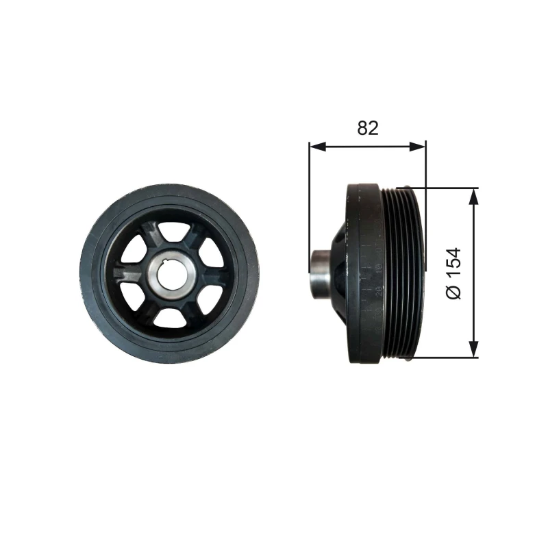 Image of GATES Crankshaft pulley GATES TVD1139