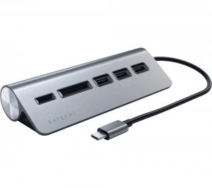 SATECHI ST-TCHCRM 3-port USB Type-C Hub, Grey