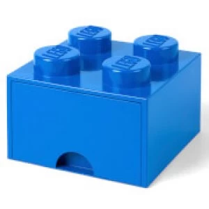 image of LEGO Storage 4 Knob Brick - 1 Drawer (Bright Blue)