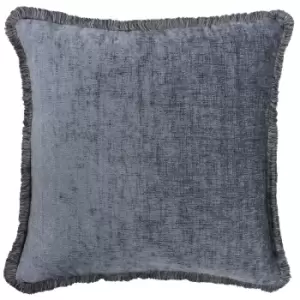 image of Astbury Chenille Fringed Cushion Graphite / 50 x 50cm / Cover Only