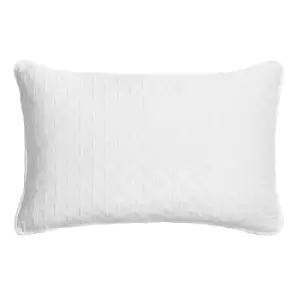 Image of Ted Baker T Quilted Cushion - 60x40cm - White