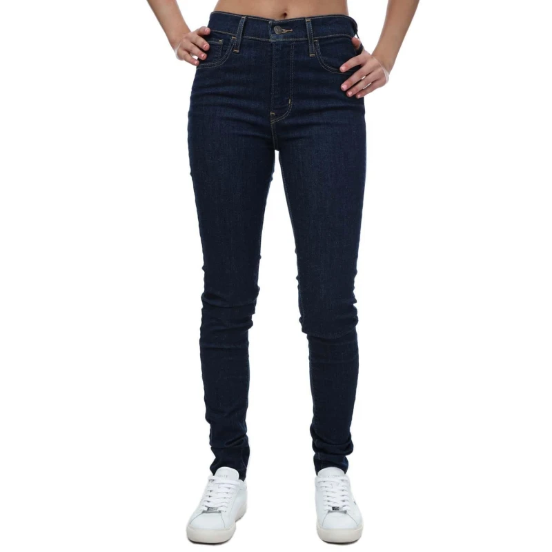 Image of Levis 720 High Rise Super Skinny Rinsed Jeans Dark Blue female 26XS