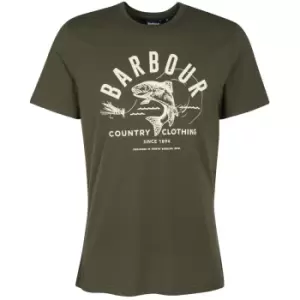 Image of Barbour Mens Country Clothing Tee Forest Large