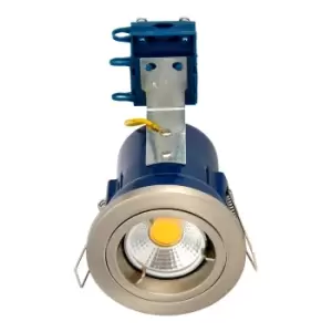 Image of Electralite Yate Fire Rated Downlight IP20 Satin Chrome