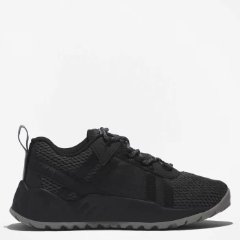 image of Timberland Youth Solar Wave LT Low Trainers - Black Mesh - UK 1 Kids