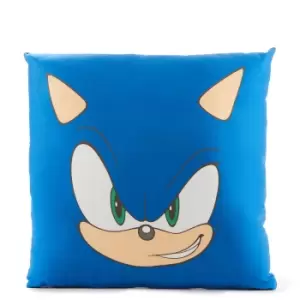 image of Sonic The Hedgehog Sonic Face Square Cushion - 40x40cm