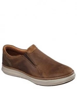 image of Skechers Moreno Slip-on Shoes - Brown, Size 8, Men