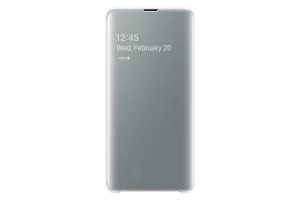 image of Samsung Galaxy S10 5G Clear View Cover White (EF-ZG977CWEGWW)