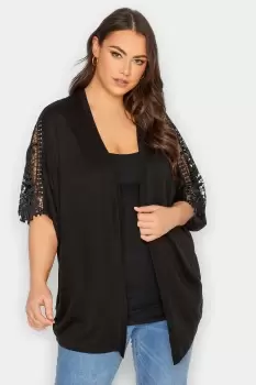Image of Crochet Sleeve Kimono