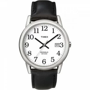 image of Timex T2H281 Mens Easy Reader Watch with Date Black Silver