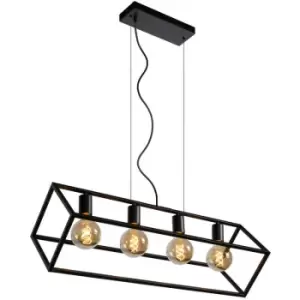 Image of Lucide FABIAN - Bar Pendant Light - 4xE27 - Black