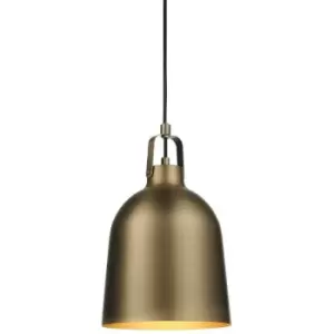 Image of Endon Lazenby Dome Ceiling Pendant Antique Brass