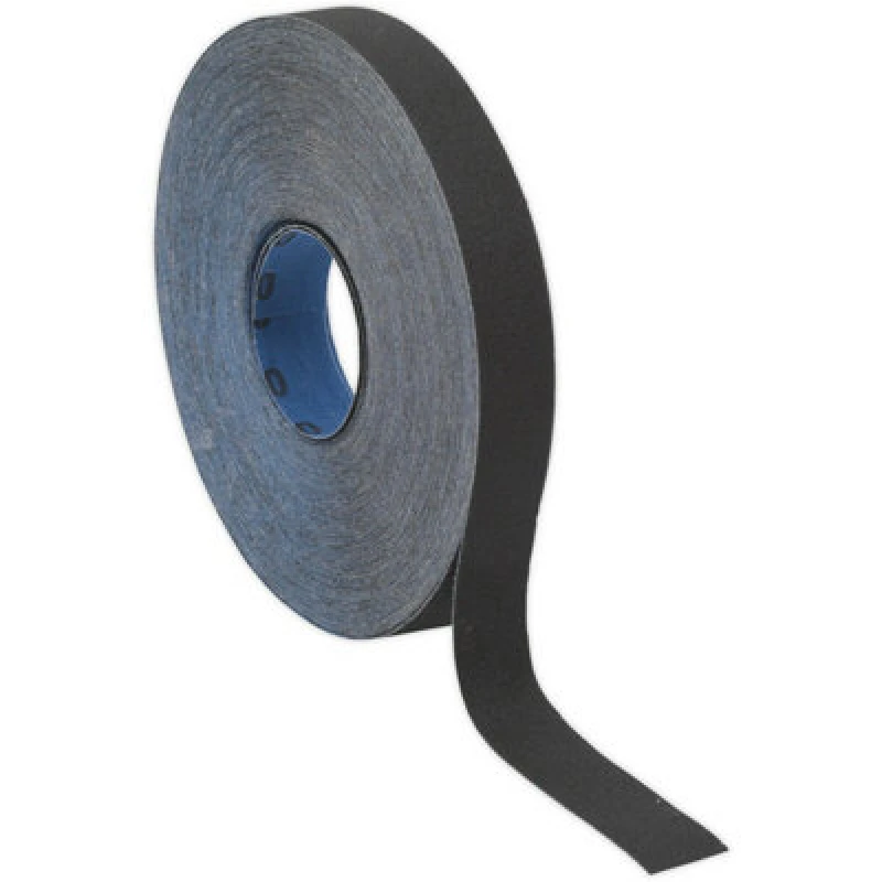 Image of Loops Blue Twill Emery Roll - 25mm x 25m - Flexible & Tear Resistant - 80 Grit Multi