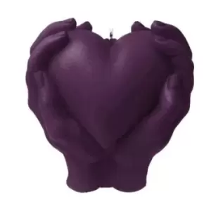 Image of Heart In Hands Candle – Violet