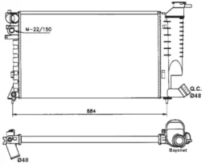 image of NRF 58183 Engine Cooling Radiator Aluminium Mechanically jointed cooling fins