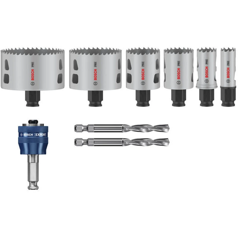Image of Bosch PRO 9 Piece Multi Material PC Plus Hole Saw Set 2608594424