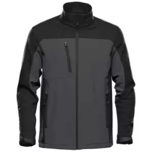 Image of Stormtech Mens Cascades Soft Shell Jacket (S) (Dolphin/Black)