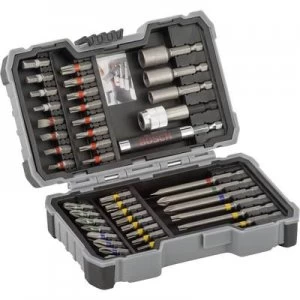Image of Bosch Accessories 2607017164 Bit set 43 Piece Slot, Phillips, Pozidriv, Allen, TORX socket, TORX BO